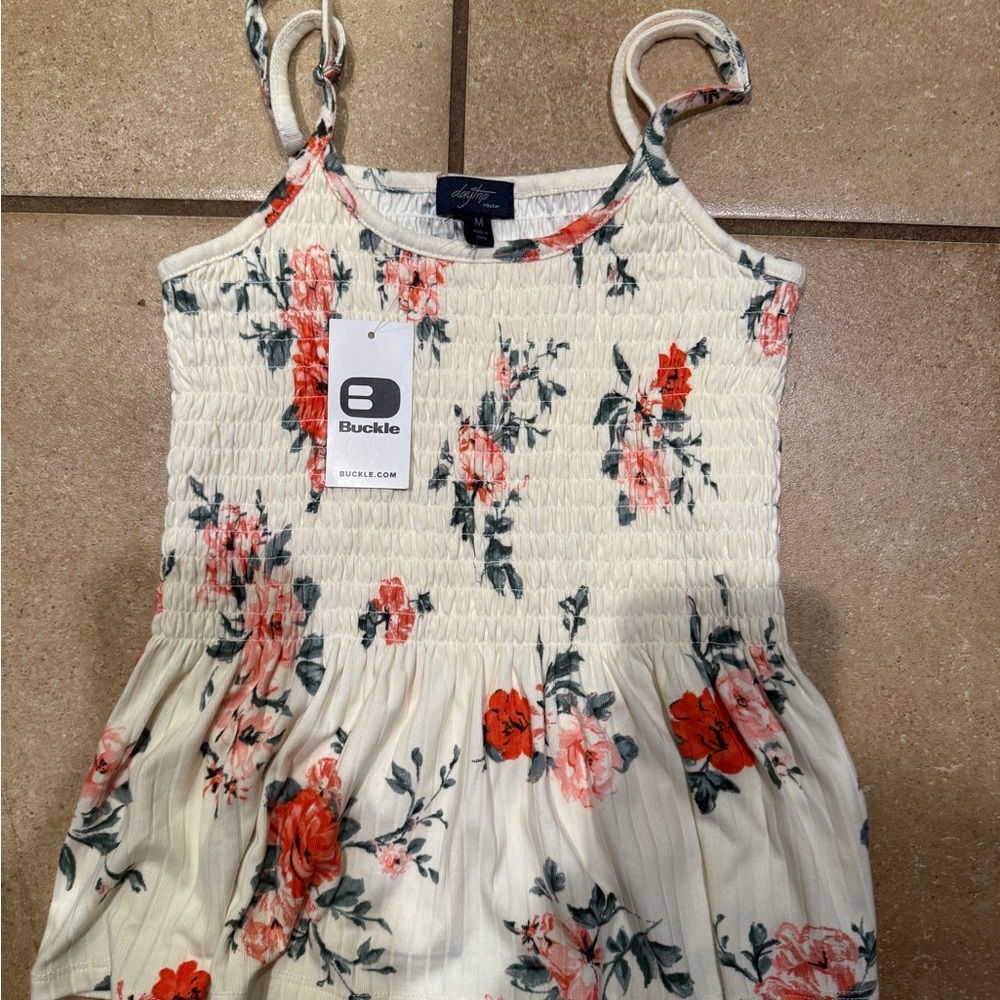 Youth Floral Smocked Top with Straps